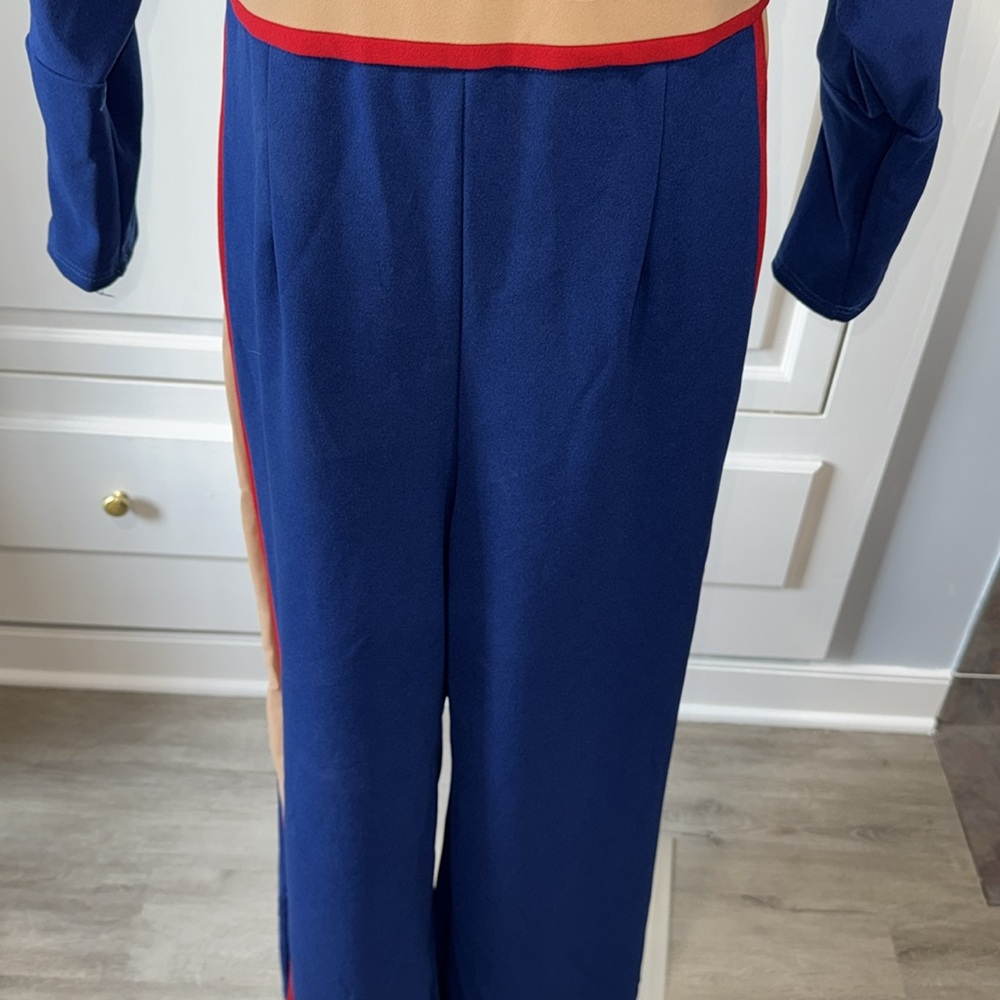 New York & Company Blue Jumpsuit Size L - Picture 3 of 7